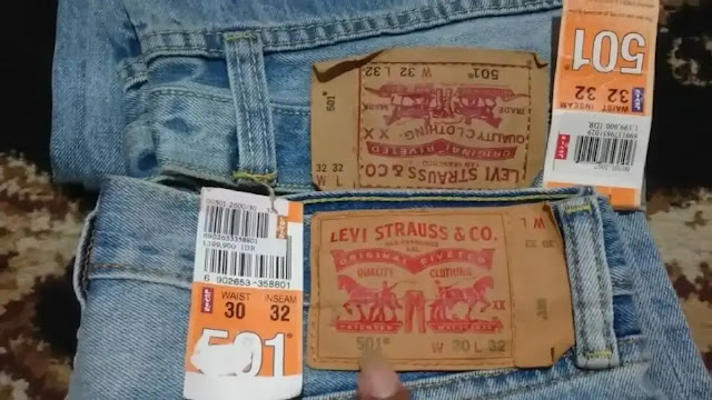 Branding patch celana Levi's 501